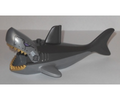 Shark with Gills, Gold Teeth, Rivets and '115' Pattern (Sharkanator)