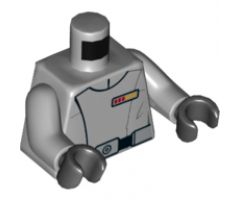 Torso SW Imperial Officer 13 Pattern / Light Bluish Gray Arms / Black Hands
