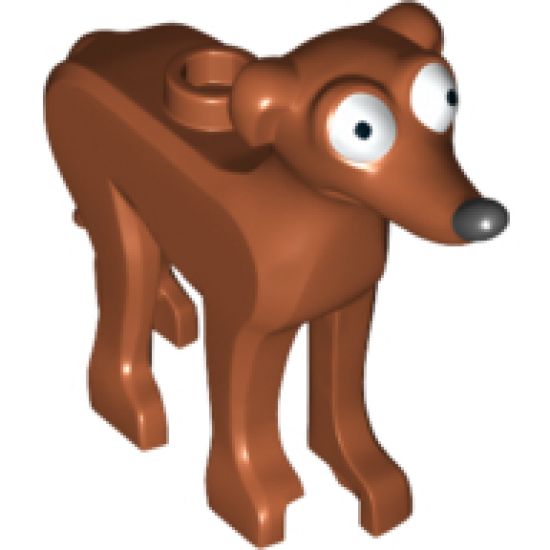Dog, The Simpsons with Black Nose and White Eyes Pattern (Santa's Little Helper)