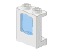 Window 1 x 2 x 2 Plane with Trans-Light Blue Glass