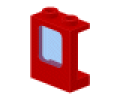 Window 1 x 2 x 2 Plane with Trans-Light Blue Glass
