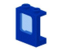 Window 1 x 2 x 2 Plane with Trans-Light Blue Glass