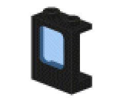 Window 1 x 2 x 2 Plane with Trans-Light Blue Glass
