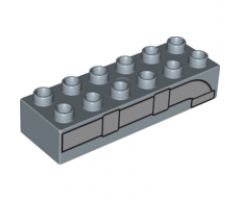 Duplo, Brick 2 x 6 with Pipe Pattern