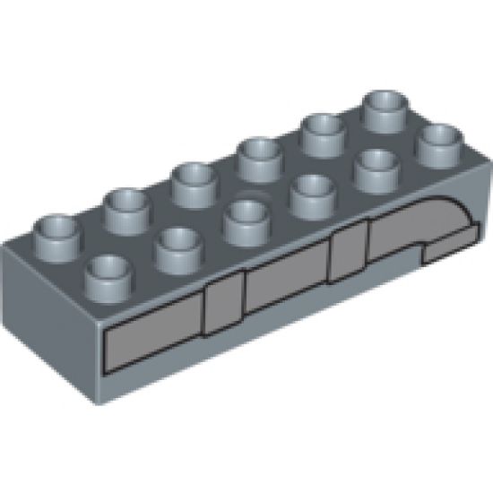 Duplo, Brick 2 x 6 with Pipe Pattern