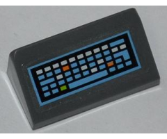 Slope 30 1 x 2 x 2/3 with Computer Keyboard Pattern (Sticker) - Set 6873