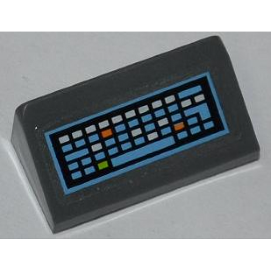 Slope 30 1 x 2 x 2/3 with Computer Keyboard Pattern (Sticker) - Set 6873