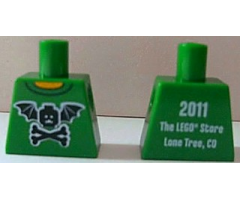 Torso Bat Wings and Crossbones Front, 2011 The LEGO Store Lone Tree, CO Back Pattern