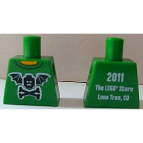 Torso Bat Wings and Crossbones Front, 2011 The LEGO Store Lone Tree, CO Back Pattern