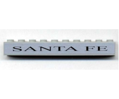 Brick 1 x 10 with 'SANTA FE' Pattern (Sticker) - Sets 10022 / 10025