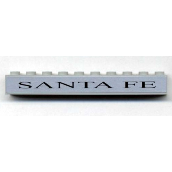 Brick 1 x 10 with 'SANTA FE' Pattern (Sticker) - Sets 10022 / 10025