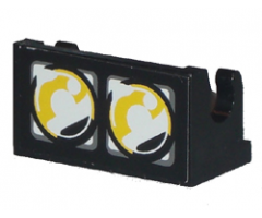Hinge Brick 1 x 2 Base with Headlights Dual Pattern (Sticker) - Set 8286