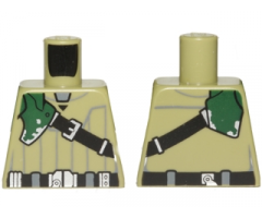 Torso SW Shirt with Diagonal Black Belt and Dark Green Pad Pattern (Kanan Jarrus)