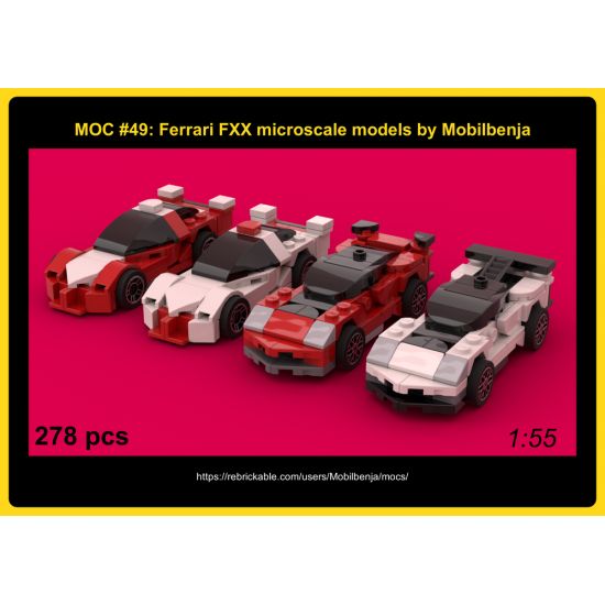 Microscale Ferrari FXX models (1:55 scale)