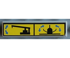 Tile 1 x 4 with Arm Up/Down & Cargo Doors Open/Close Pattern (Sticker) - Set 8480