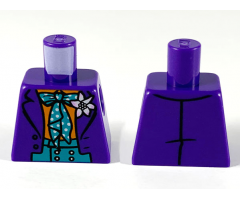 Torso Batman Suit with Flower, Orange Shirt, Dark Turquoise Vest and Tie with White Dots Pattern (Joker)