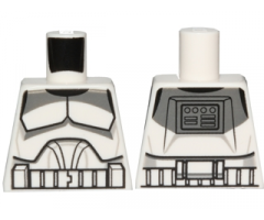 Torso SW Armor Clone Trooper with Dark Bluish Gray Markings Pattern