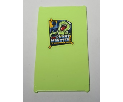 Glass for Window 1 x 4 x 6 with 'THE PLANT MONSTER' Poster Pattern (Sticker) - Set 70912