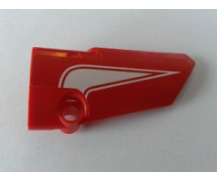 Technic, Panel Fairing # 4 Small Smooth Long, Side B with White Curved Arrow Pattern (Sticker) - Set 8258