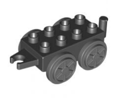 Duplo, Train Base 2 x 4 with Dark Bluish Gray Wheels