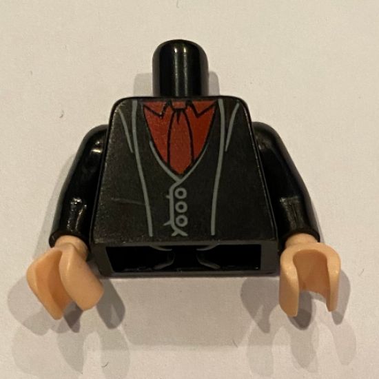 Torso Harry Potter Long Coat and Vest, Dark Red Shirt and Tie Pattern / Black Arms / Light Nougat Hands