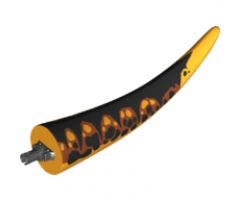 Animal, Body Part Dinosaur Tail Tyrannosaurus rex with Pin, Dark Orange Top and Black Spots Pattern