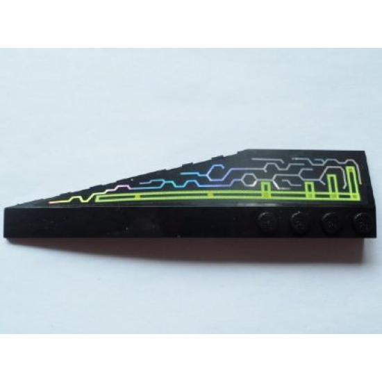 Wedge 12 x 3 Right with Holographic Circuit Pattern (Sticker) - Set 7646