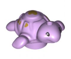 Turtle Baby, Friends with Black Eyes and Gold Hearts Pattern