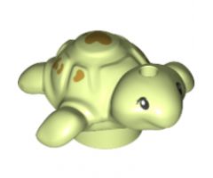 Turtle Baby, Friends with Black Eyes and Gold Hearts Pattern