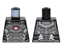Torso Pearl Dark Gray and Silver Armor Plates with White and Red Reactor Pattern