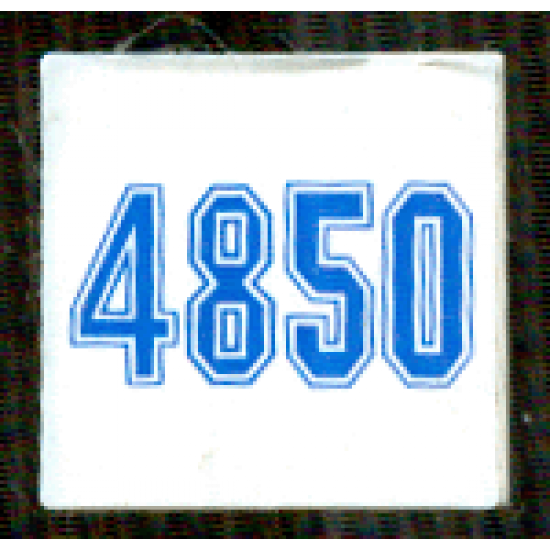 Tile 2 x 2 with Blue '4850' Pattern (Sticker) - Set 4850