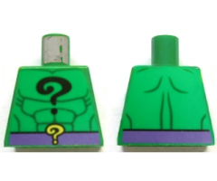 Torso Batman Black Question Mark on Chest and Yellow Question Mark on Dark Purple Belt Pattern