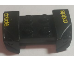Vehicle, Mudguard 2 x 4 with Headlights Overhang with Yellow 'oxide' Pattern on Both Sides (Stickers) - Set 8681