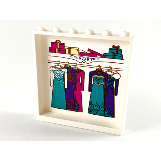 Panel 1 x 6 x 5 with Elsa's Wardrobe Pattern (Sticker) - Set 41167