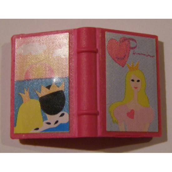 Minifigure, Utensil Book 2 x 3 with Princess and Sunset Pattern (Stickers) - Set 7578