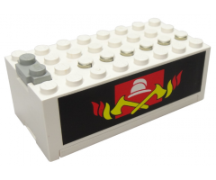 Electric, Battery Box 9V Small with Fire Pattern on Both Sides (Stickers) - Set 6480