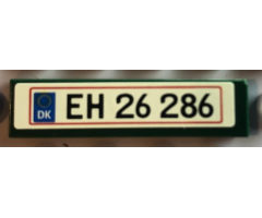 Tile 1 x 4 with 'EH 26 286' License Plate on White Background Pattern (Sticker) - Set 10242
