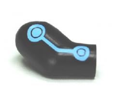 Arm, Right with Medium Blue Circles and Lines Batman Electro Pattern