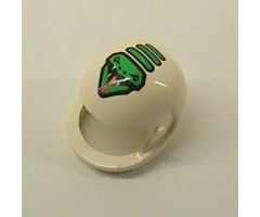 Technic, Figure Accessory Helmet with Green Viper Pattern - Set 8255
