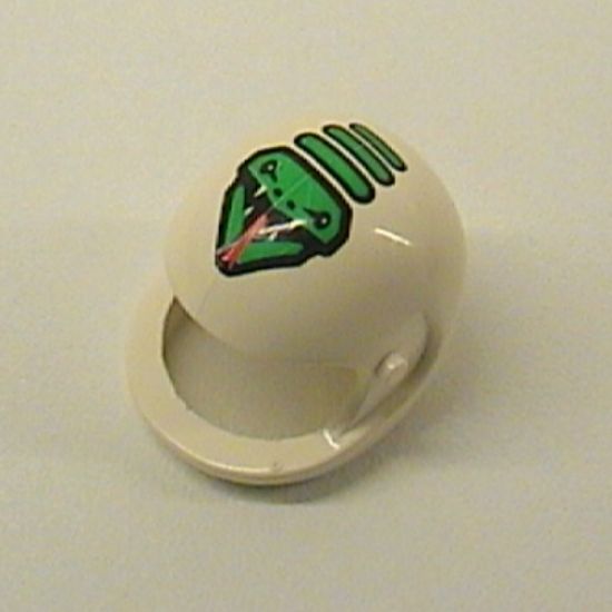 Technic, Figure Accessory Helmet with Green Viper Pattern - Set 8255