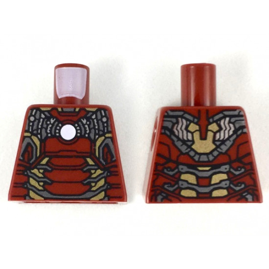 Torso Armor with White Circle and Gold and Silver Plates (Iron Man MK 43) Pattern