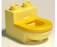Duplo, Furniture Toilet with Yellow Duplo Furniture Toilet Seat (4911 / 4912)