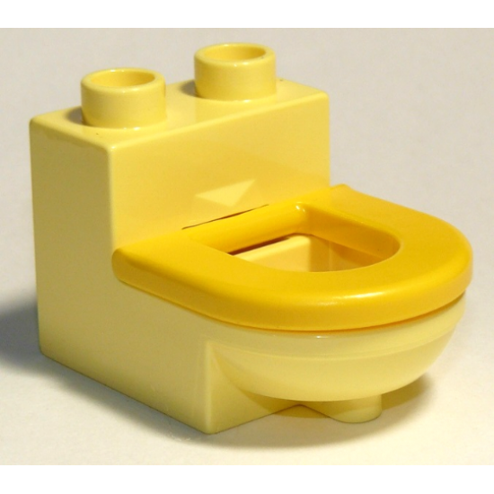 Duplo, Furniture Toilet with Yellow Duplo Furniture Toilet Seat (4911 / 4912)