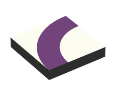Tile 2 x 2 with Purple Quarter Ring on Light Violet Background Pattern