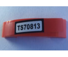 Slope, Curved 4 x 1 Double with 'TS70813' License Plate Pattern (Sticker) - Set 70813