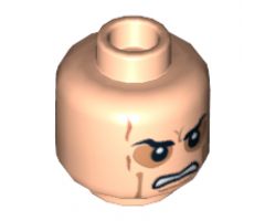 Minifigure, Head Dual Sided Sunken Eyes, Cheek Lines, Teeth / Closed Mouth Pattern (SW Anakin Sith) - Blocked Open Stud