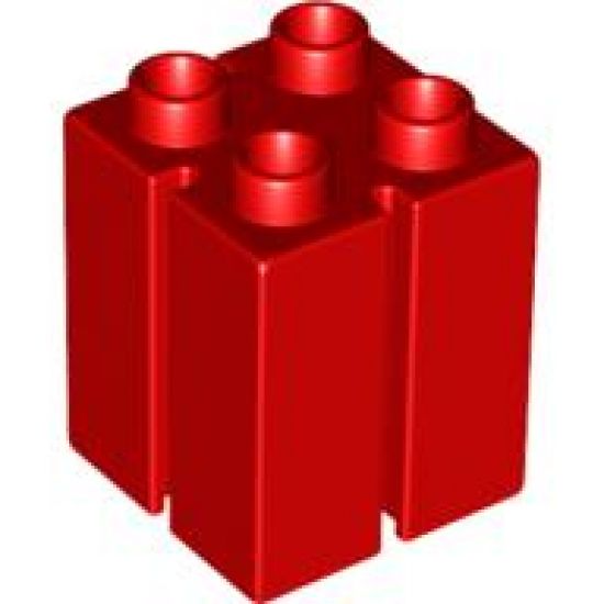 Duplo, Brick 2 x 2 x 2 with Vertical Grooves