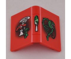 Minifigure, Utensil Book 2 x 3 with Mushrooms and Vine Pattern