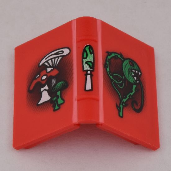 Minifigure, Utensil Book 2 x 3 with Mushrooms and Vine Pattern