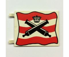 Flag 6 x 4 with Crossed Cannons over Red Stripes Pattern